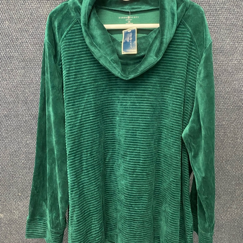 Karen Scott Women's Emerald Cowl Neck Sweater